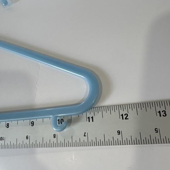 Plastic Clothes Hangers Baby Toddler Kids Children Bundle Lot of 12 Blue - Picture 4 of 6
